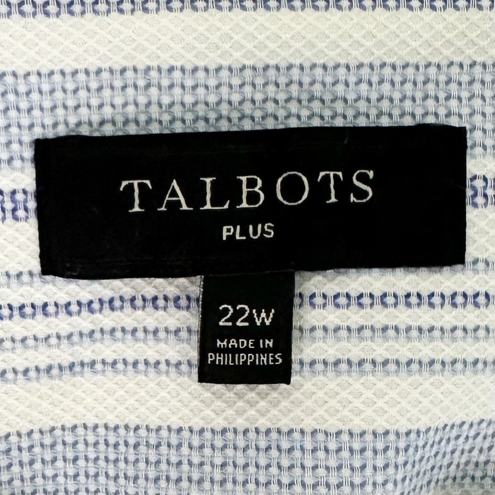 Talbots Stripe Biscay Open-Front Jacket Size 22w - image 4